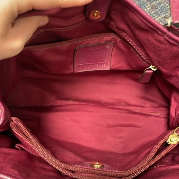 Used Coach Signature Python Stripe Carry-All